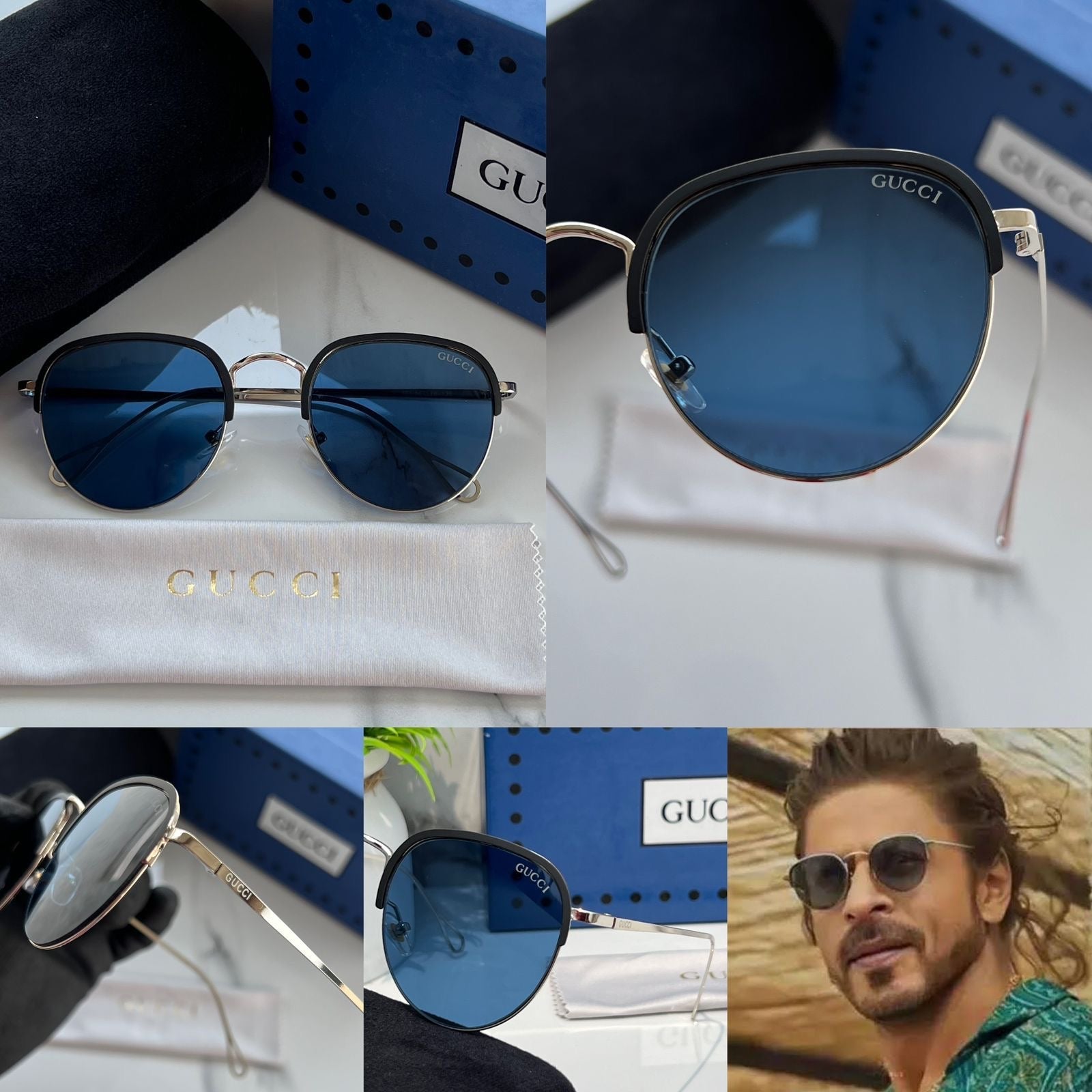 Gu_cci pathan silver blueSAME AS SRK MODEL*A